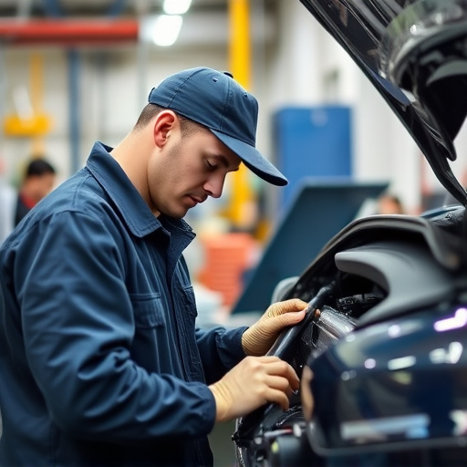 auto technician working
