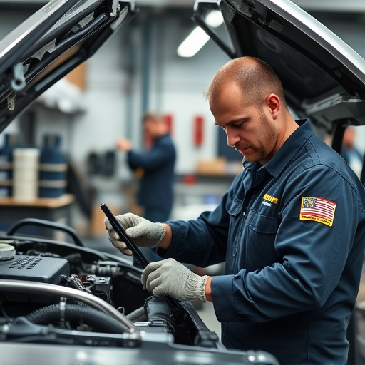auto technician working