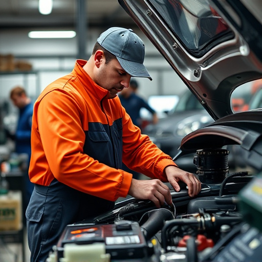 auto technician working