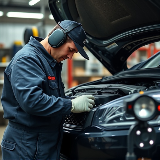 auto technician working