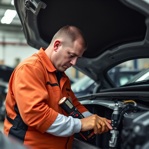 auto technician working