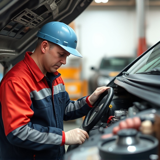 auto technician working