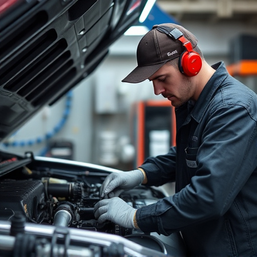 auto technician working