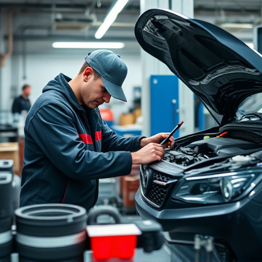 auto technician working